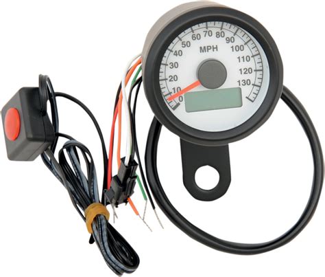 Drag Specialties Black Matte Speedo Motorcycle Electronic Speedometer