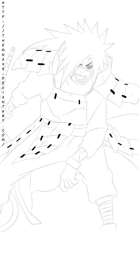 Madara Lineart By Themnaxs On DeviantArt