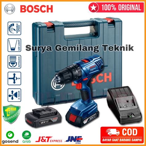 Jual Bosch GSB 180 LI 18V Cordless Impact Drill Bor Tembok Baterai