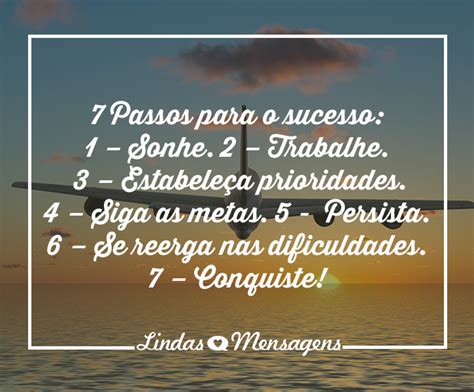 7 Passos Para O Sucesso Lindas Mensagens