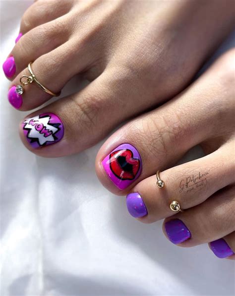 45 Pretty Toe Nails To Try In 2022 Pop Art Pedicure