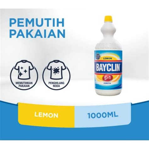 Jual BAYCLIN LEMON PEMUTIH PAKAIAN 1000ML ORIGINAL Shopee Indonesia