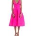 S Isaac Mizrahi Hot Pink Silk Faille Cocktail Dress Etsy