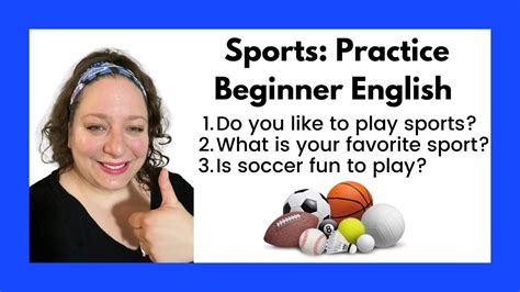 Sports: Practice Beginner English Conversation - YouTube