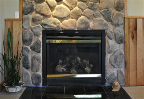 River Rock Fireplace Stone Veneer - Fireplace Ideas