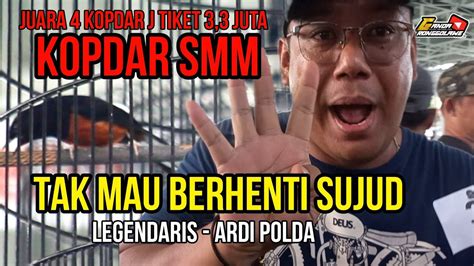 Tak Mau Berhenti Sujud Dikopdar Smm Murai Batu Legendaris Ardi