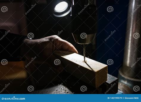 Industrial Milling Machine At Work Stock Image Image Of Automation