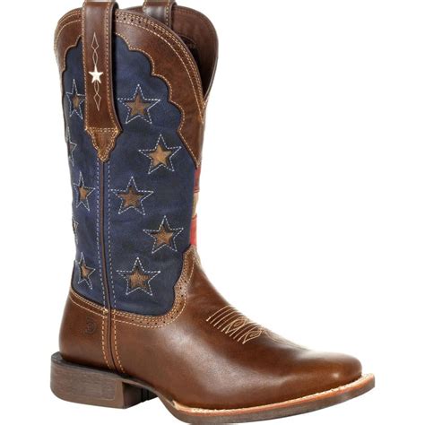 Durangolady Rebel Pro Womens Vintage Flag Western Boot Sable Brown