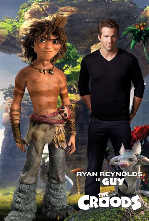 The Croods Character Movie Poster 2013 Ryan Reynolds As The Voice Of Guy Ryan Reynolds