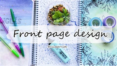 Diy Notebook Decoration 💜 Front Page Design For School Projects💛