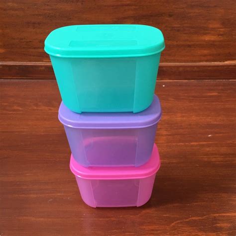 3 PCS TUPPERWARE CONTAINER 300ml Storage Kotak Bekal Bekel Makan