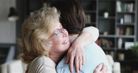Caring Mature Old Mum Hugging Adult Son Expressing Mothers Love Stock Video Video Of Face