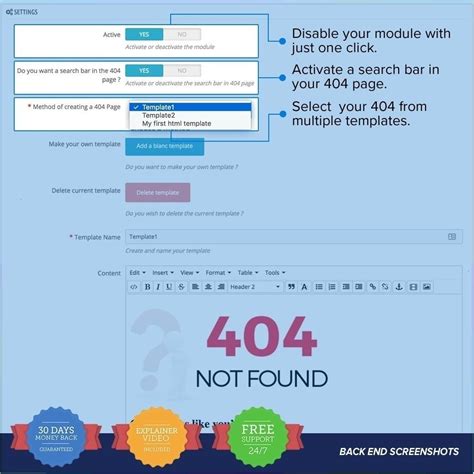 Custom 404 Page - PrestaShop Addons