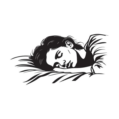 Sleeping Woman Vector Vector Art And Graphics 41412130 Vector Art At