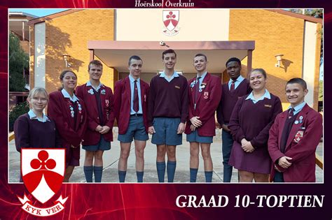 Hiermee Die Top Tien Leerders Van Hoërskool Overkruin Awsum School News