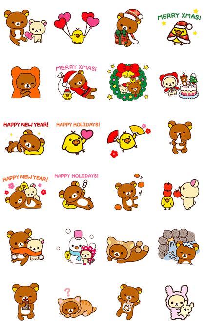 Winter Rilakkuma Stickers Line Whatsapp Sticker  Png