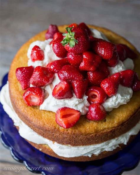 Strawberry Mascarpone Cake Saving Room For Dessert