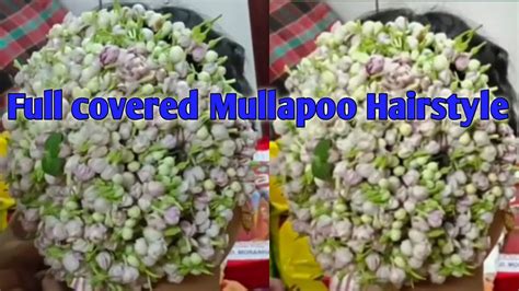 Full Covered Mullapoo Hairstyle Jasmine Flower Hairstyle For Wedding