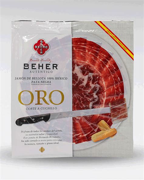 Beher Prosciutto Pata Negra Iberico Bellota Affettato A Mano Oro