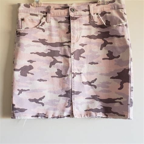 James Jeans Skirts James Jeans Pink Camo Denim Rose Commodore Skirt Cotton 5 Pocket 3 Poshmark