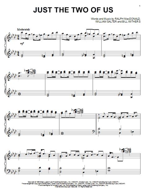 Just The Two Of Us By Grover Washington Jr Feat Bill Withers Sheet Music For Piano Solo At