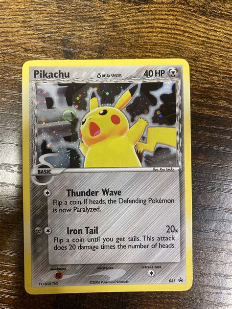 Mavin Pokemon Pikachu Delta Species Card 035 PROMO Black Star 2006