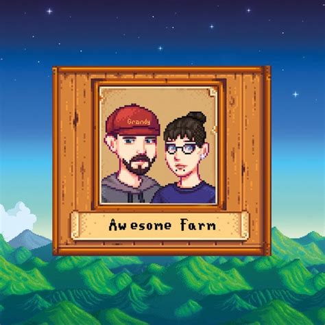 Custom Couple Stardew Valley Portrait Personalized Couple Stardew Valley Portrait Couple