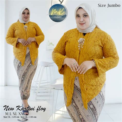 Jual Kebaya Floy Jumbo Ld Setelan Kebaya Floy Brokat Jumbo