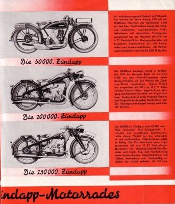 Motor lit de Zündapp 200 000 Motorräder Prospekt brochure 1939