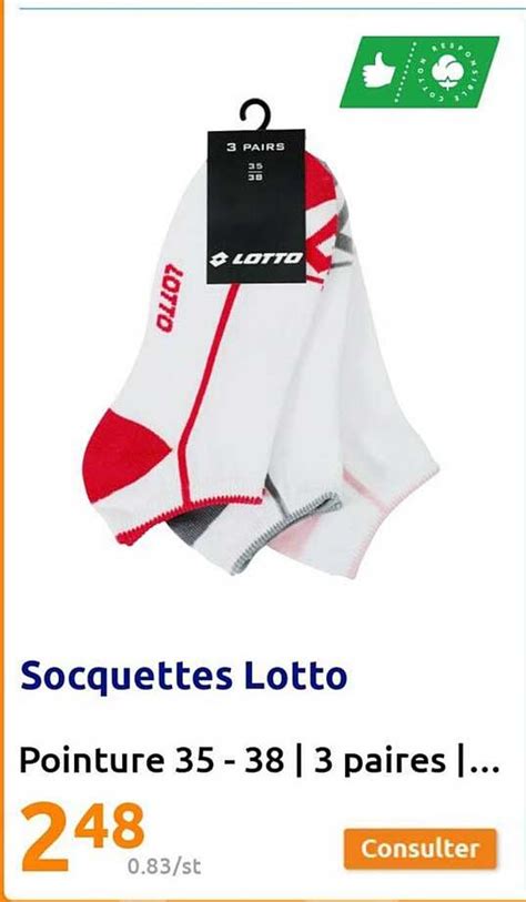 Promo Socquettes Lotto Chez Action Icatalogue Fr