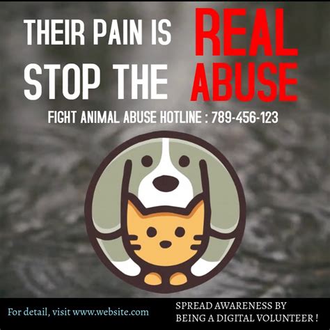 Stop Animal Abuse Awareness Design Template Postermywall