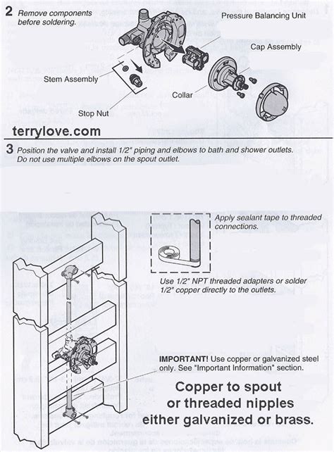 Installing a K-304 Kohler Rite-Temp bath & shower valve. | Terry Love ...