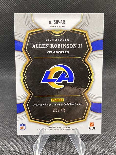 2022 Panini Select Signatures Blue Prizm SIP AR Allen Robinson