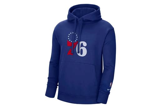 Nike Nba Philadelphia 76ers Essential Pullover Hoodie Blue Mens Ss24