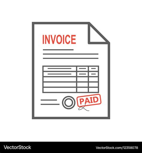 Invoice Icon In Flat Style Isolated From The Vector Image