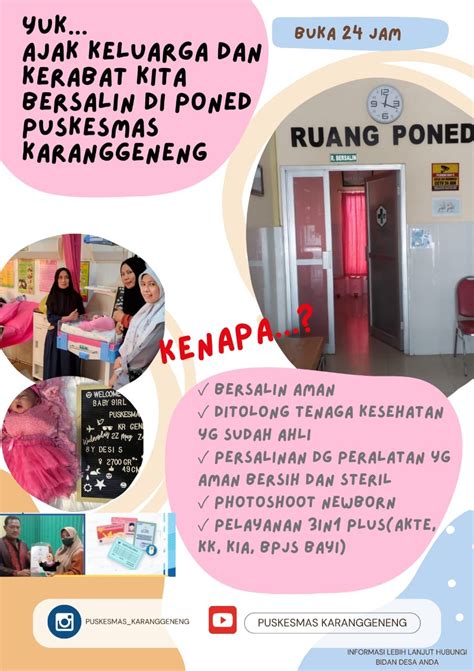 Pelayanan Poned Puskesmas Karanggeneng 24 Jam Puskesmas Karanggeneng