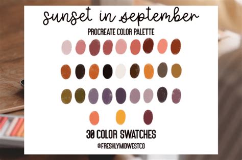 Sunset Procreate Color Palette Digi Art Graphic By Freshlymidwestco