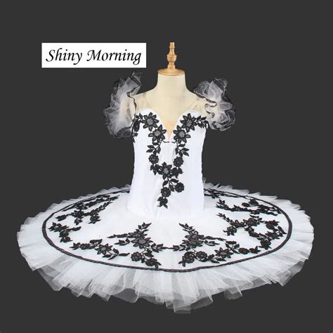 Adult Professional Ballet Tutus White Black Women Platter Performance