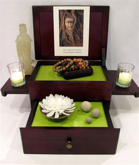 Buddhist Meditation Home Altarshrine Wooden 2 Levels Etsy