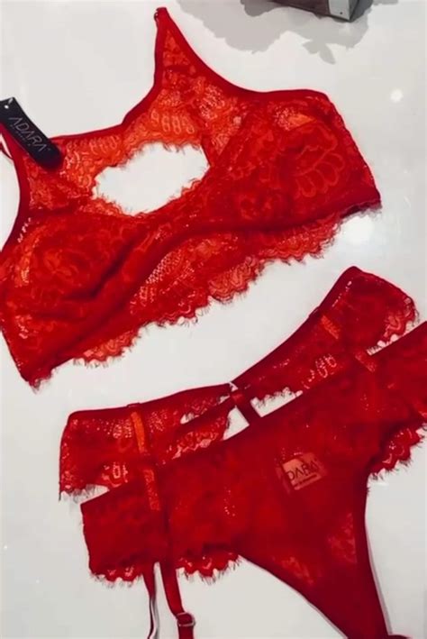 Sexy Lingerie Set Liga De Lencer A Ver A Trav S Del Encaje Etsy