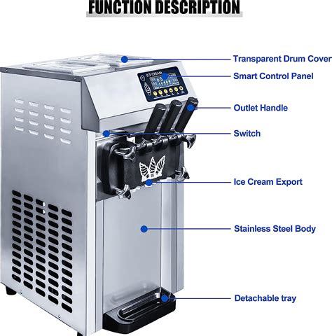 Buy Commercial Slushy Ice Cream Machine 16 18L H Stainless Steel Soft