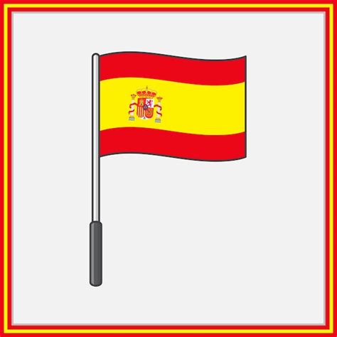 Premium Vector Spain Flag Cartoon Vector Illustration Flag Of Spain