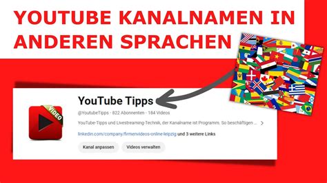 Ein Youtube Kanal Mehrere Namen In Verschiedenen Sprachen Youtube