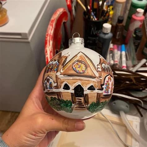 Hand Painted Glass Christmas Globe Etsy