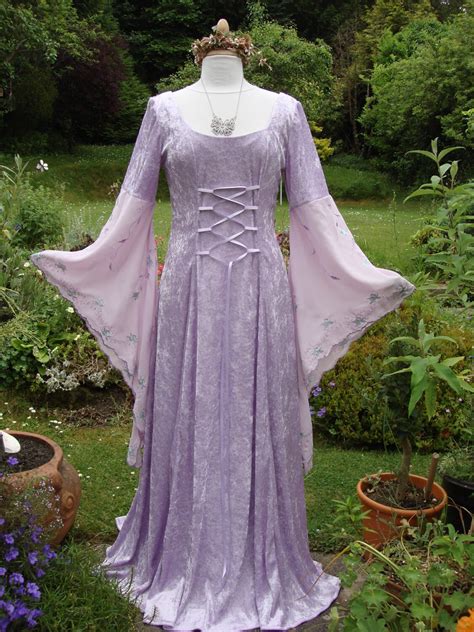 Stunning Lilac Fairy Lotr Renaissance Medieval Pagan Wedding