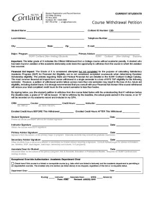 Suny Cortland Registrar Fill Online Printable Fillable Blank