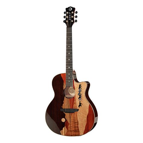 Buy Luna Guitars Vista Mustang Ltd Cutaway Electro Acoustic Guitar Natural High Gloss Online