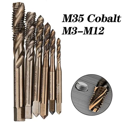 Cobalt Screw Thread Tap Drill Bits M35 Hss Co Spiral Flute Metric M3