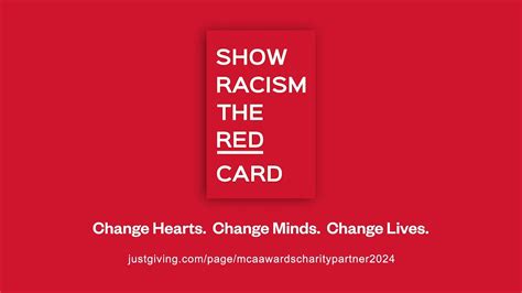 Mca Awards 2024 Charity Partner Show Racism The Red Card Youtube