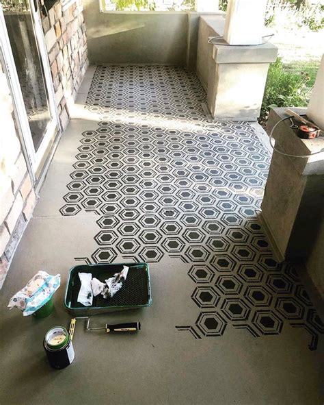 Everything You Need To Know To Paint A Floor With A Tile Stencil Artofit